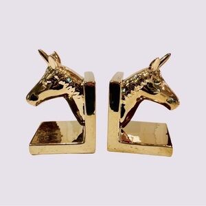 Gold‎ Unicorn Bookends